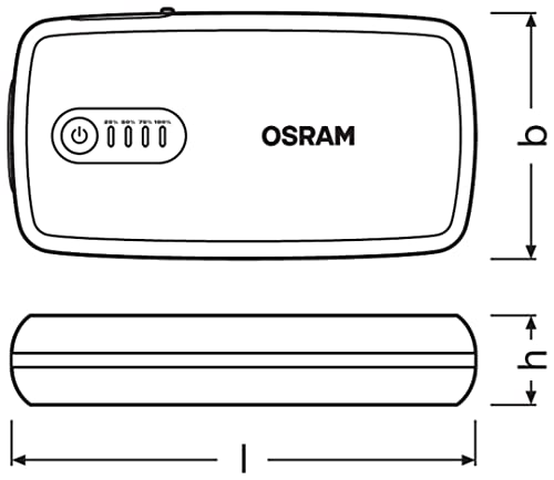 OSRAM BATTERYstart 300 1500A Starthilfe - für Motorrad/PKW bis 6L Benzin/3L Diesel
