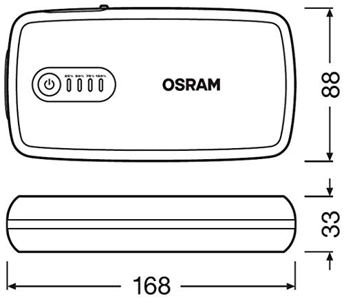 OSRAM BATTERYstart 300 1500A Starthilfe - für Motorrad/PKW bis 6L Benzin/3L Diesel
