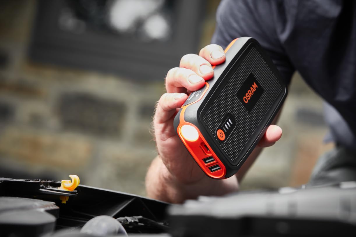 OSRAM BATTERYstart 300 1500A Starthilfe - für Motorrad/PKW bis 6L Benzin/3L Diesel