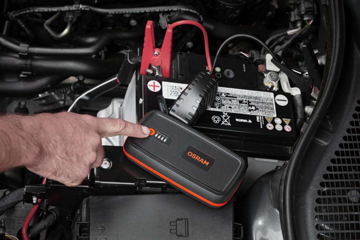 OSRAM BATTERYstart 300 1500A Starthilfe - für Motorrad/PKW bis 6L Benzin/3L Diesel
